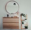 Wooden dresser with mirror এর ছবি